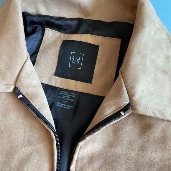 Vintage Oversized Faux Suede Jacket Tan – S - Picture 8 of 13